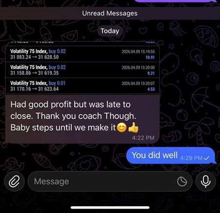 Student message about closing a trade late